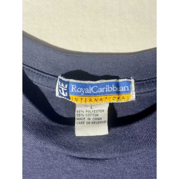 Royal Caribbean International T-Shirt Men’s Large Navy Blue Logo Pocket Tee - Picture 3 of 6
